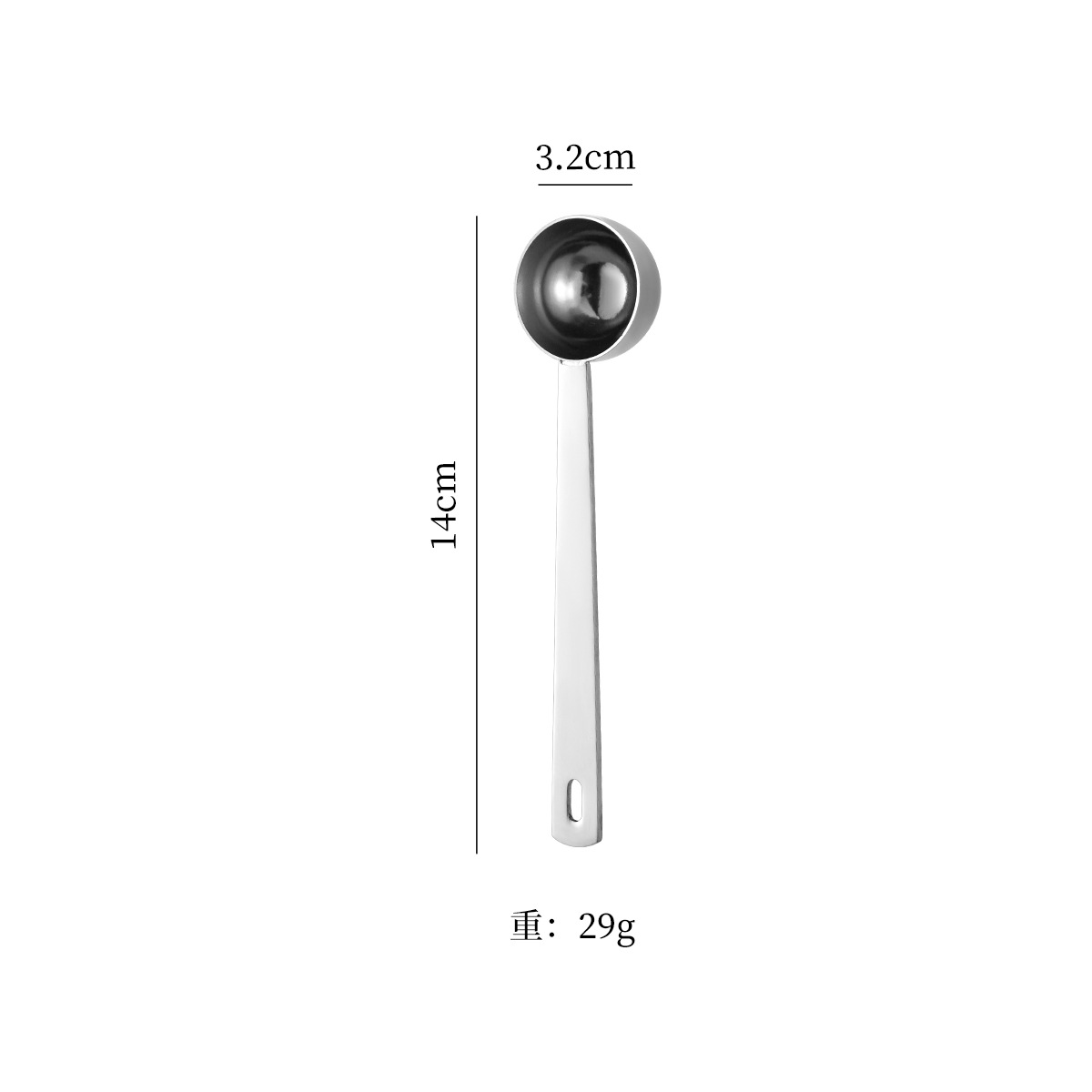 10 ml Square Handle bright finish — dimensional drawing