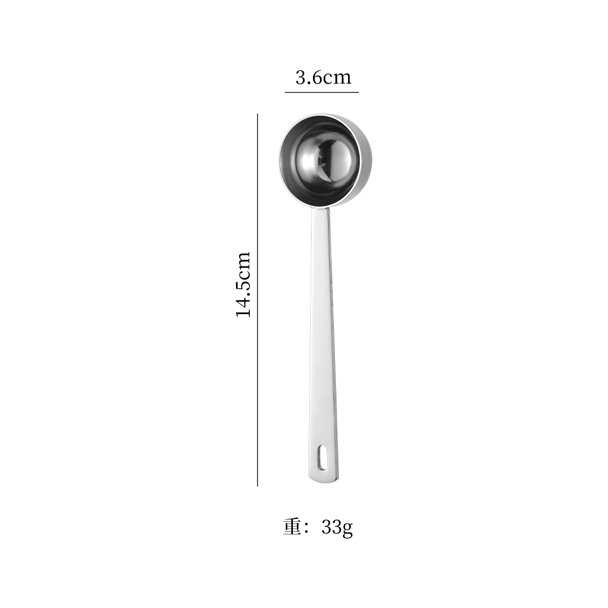 15 ml Square Handle bright finish — dimensional drawing
