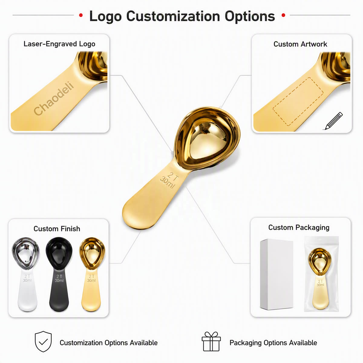 15 ml Heart-Shaped Measuring Spoon stainless steel measuring spoon — Customization options